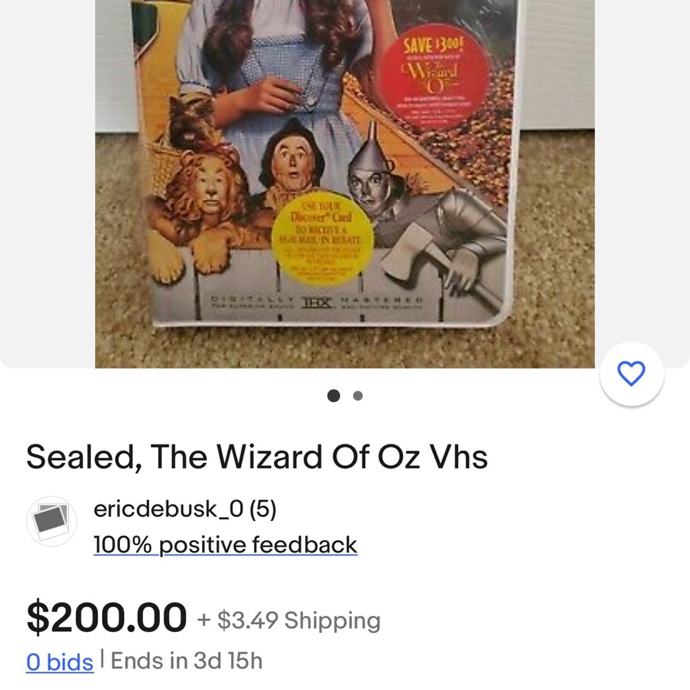 Wizard of oz vhs